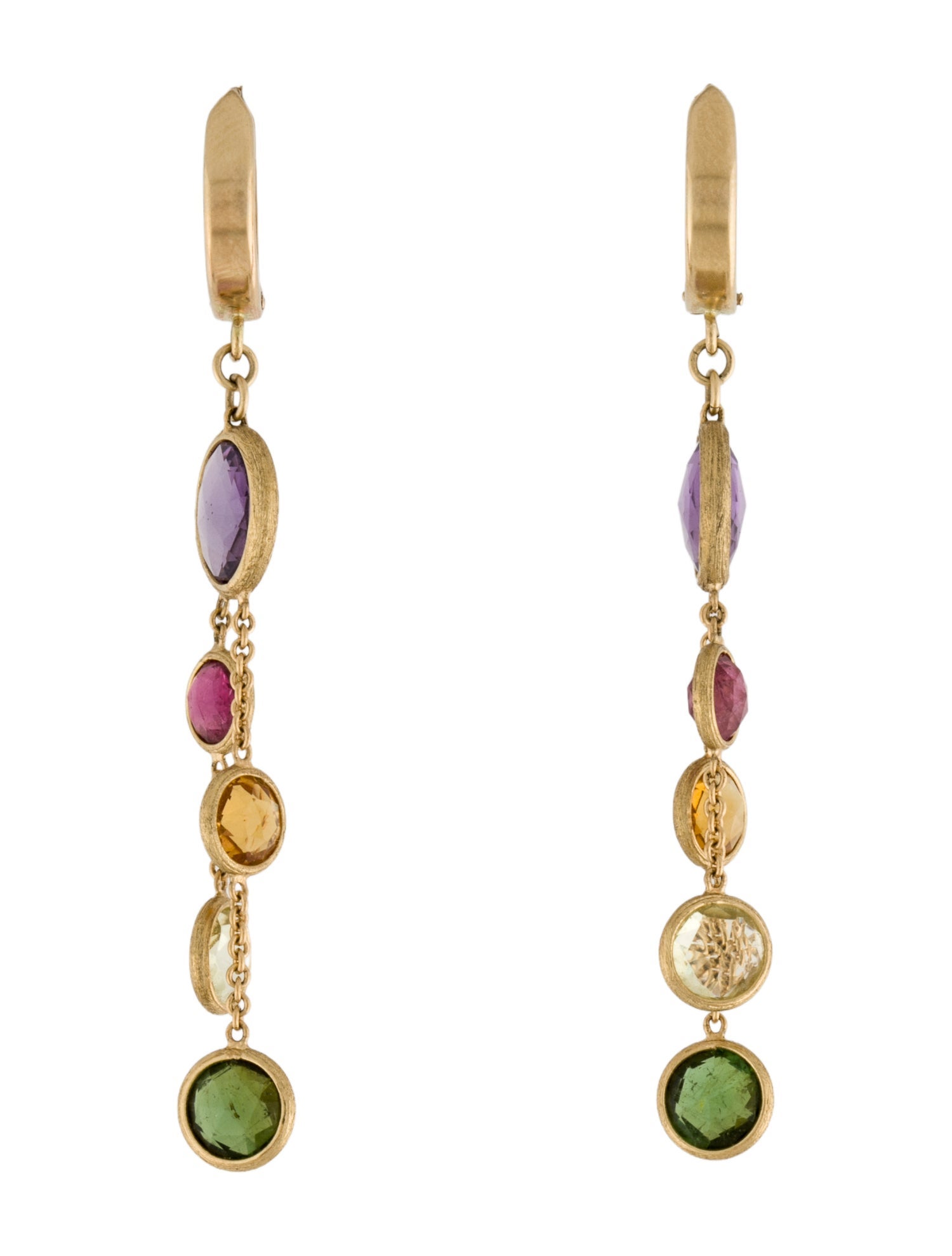 Earrings 14K Multistone Drop