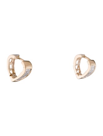 Earrings 14K Diamond Huggie Earrings