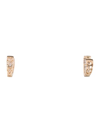 Earrings 14K Diamond Huggie Earrings