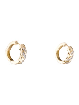 Earrings 14K Diamond Huggie Earrings