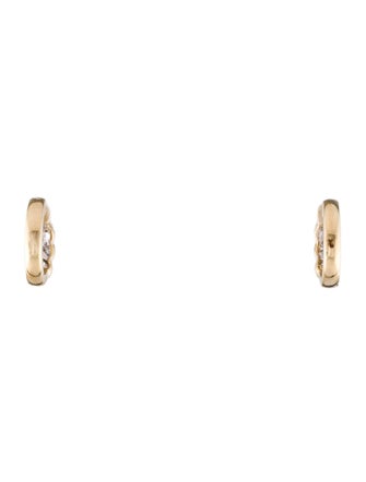 Earrings 14K Diamond Huggie Earrings