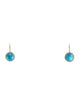 Earrings 14K Dyed Magnesite & Diamond Drop Earrings