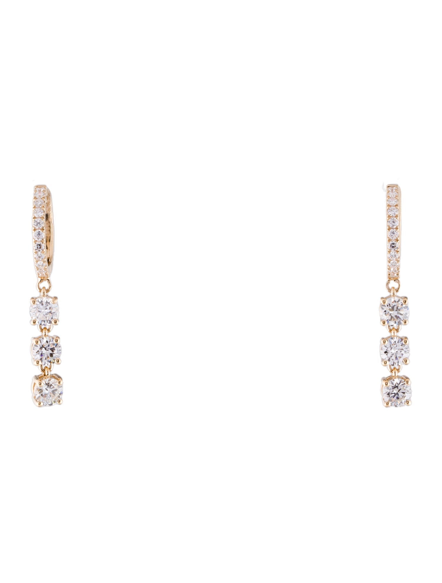 Earrings 14K 1.98ctw Lab-Grown Diamond Drop Earrings