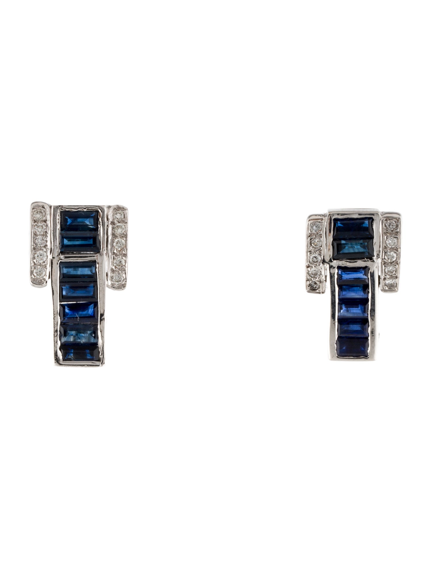 Earrings Sapphire & Diamond Earclip Earrings