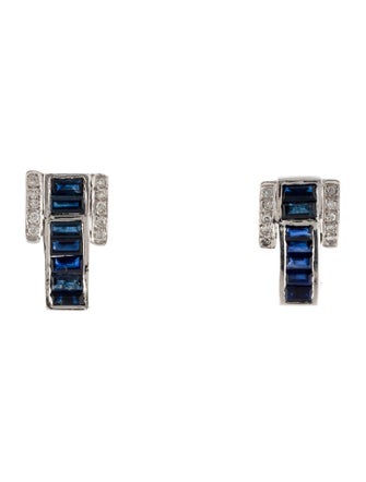 Earrings Sapphire & Diamond Earclip Earrings