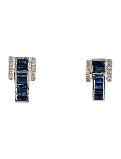 Earrings Sapphire & Diamond Earclip Earrings