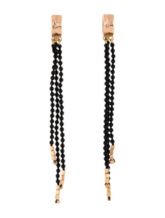 Earrings 14K Onyx Tassel Earrings