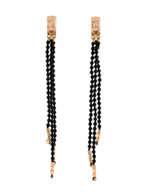 Earrings 14K Onyx Tassel Earrings