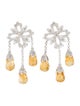 Earrings 18K Citrine & Diamond Chandelier Earrings