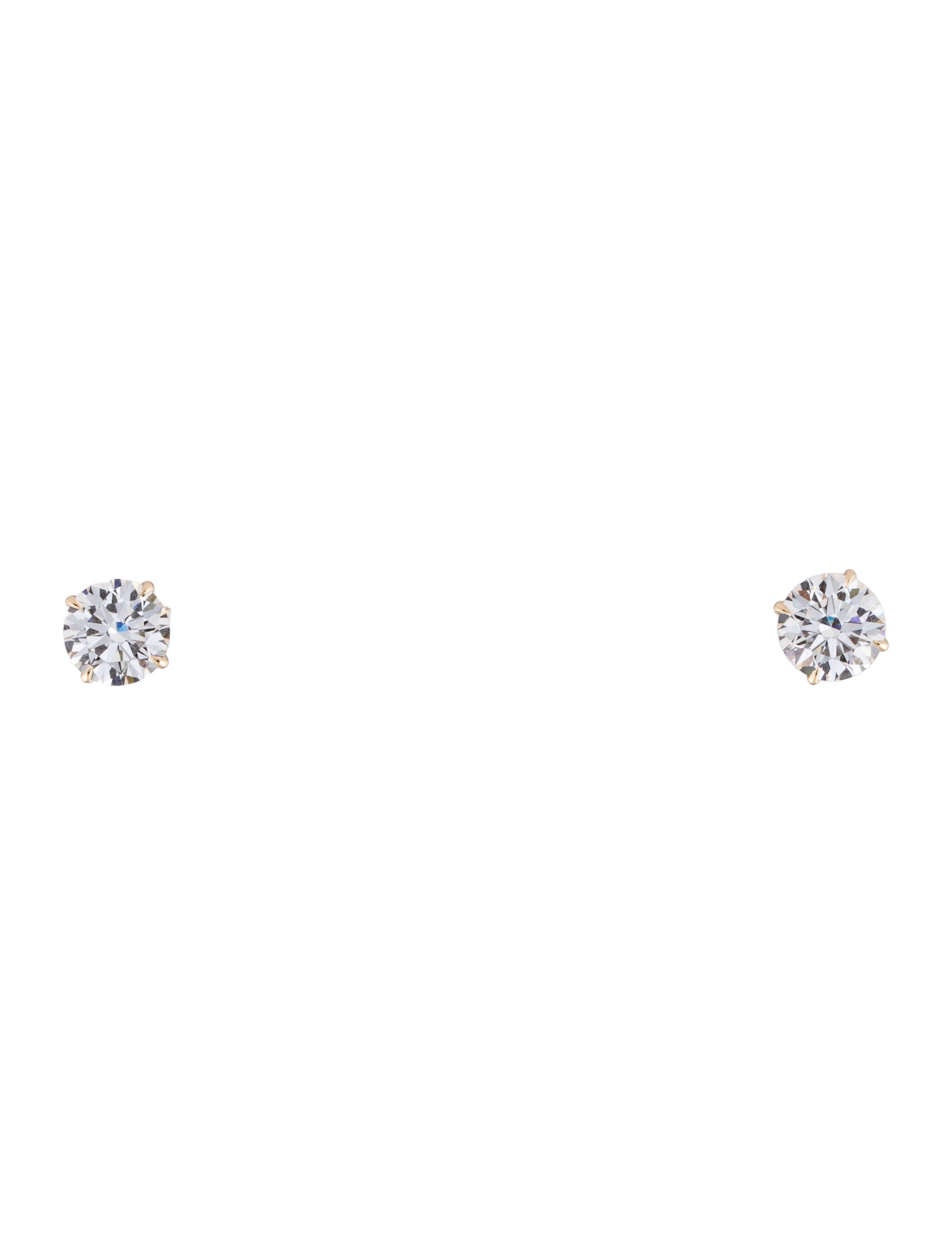 Earrings 14K 4.07ctw Lab-Grown Diamond Solitaire Stud Earrings