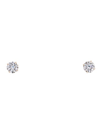 Earrings 14K 4.07ctw Lab-Grown Diamond Solitaire Stud Earrings