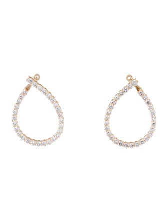 Earrings 14K 5.80ctw Lab-Grown Diamond Hoop Earrings