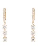 Earrings 14K 1.95ctw Lab-Grown Diamond Drop Hoop Earrings