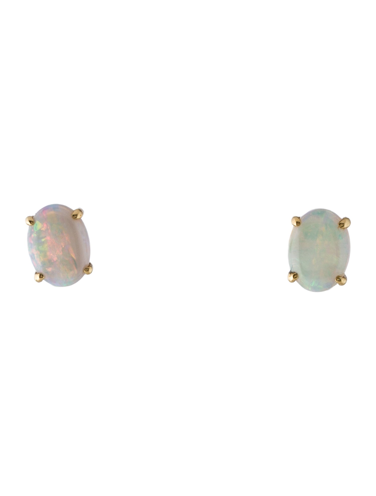 Earrings 18K 1.44ctw Opal Stud Earrings
