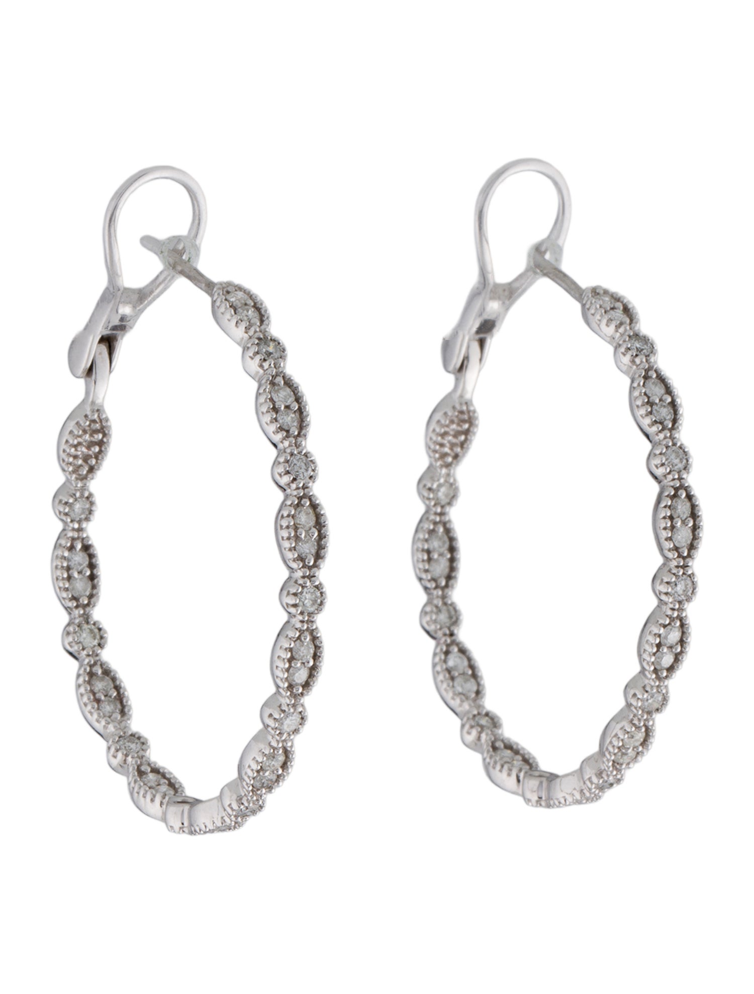 Earrings 14K Diamond Inside-Out Earclips