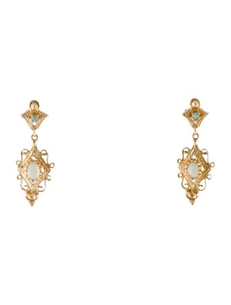 Earrings 14K Opal Drop Earrings