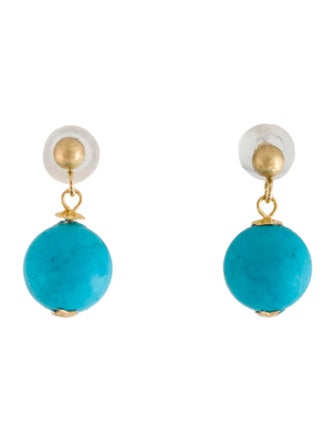 Earrings 18K Dyed Magnesite Drop Earrings