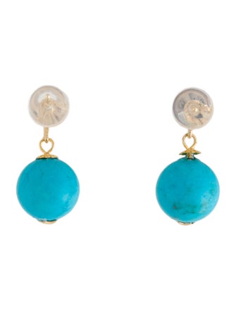 Earrings 18K Dyed Magnesite Drop Earrings