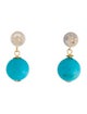 Earrings 18K Dyed Magnesite Drop Earrings
