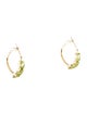 Earrings 14K 2.63ctw Peridot Hoop Earrings