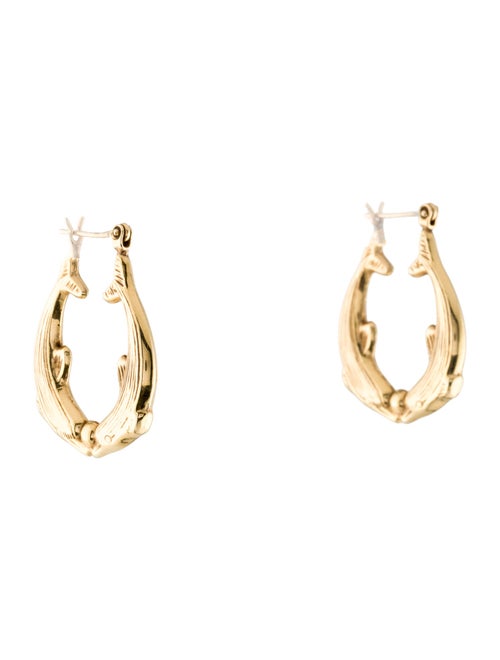 Earrings 14K Dolphin Hoop Earrings