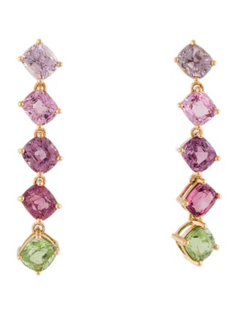 Earrings 18K Spinel & Peridot Drop Earrings