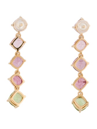 Earrings 18K Spinel & Peridot Drop Earrings