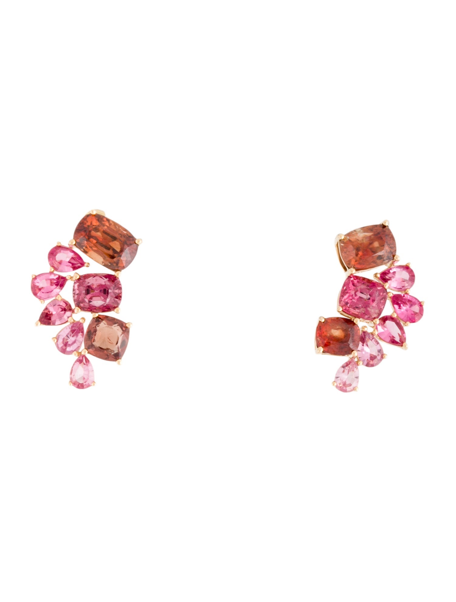 Earrings 18K Spinel & Zircon Drop