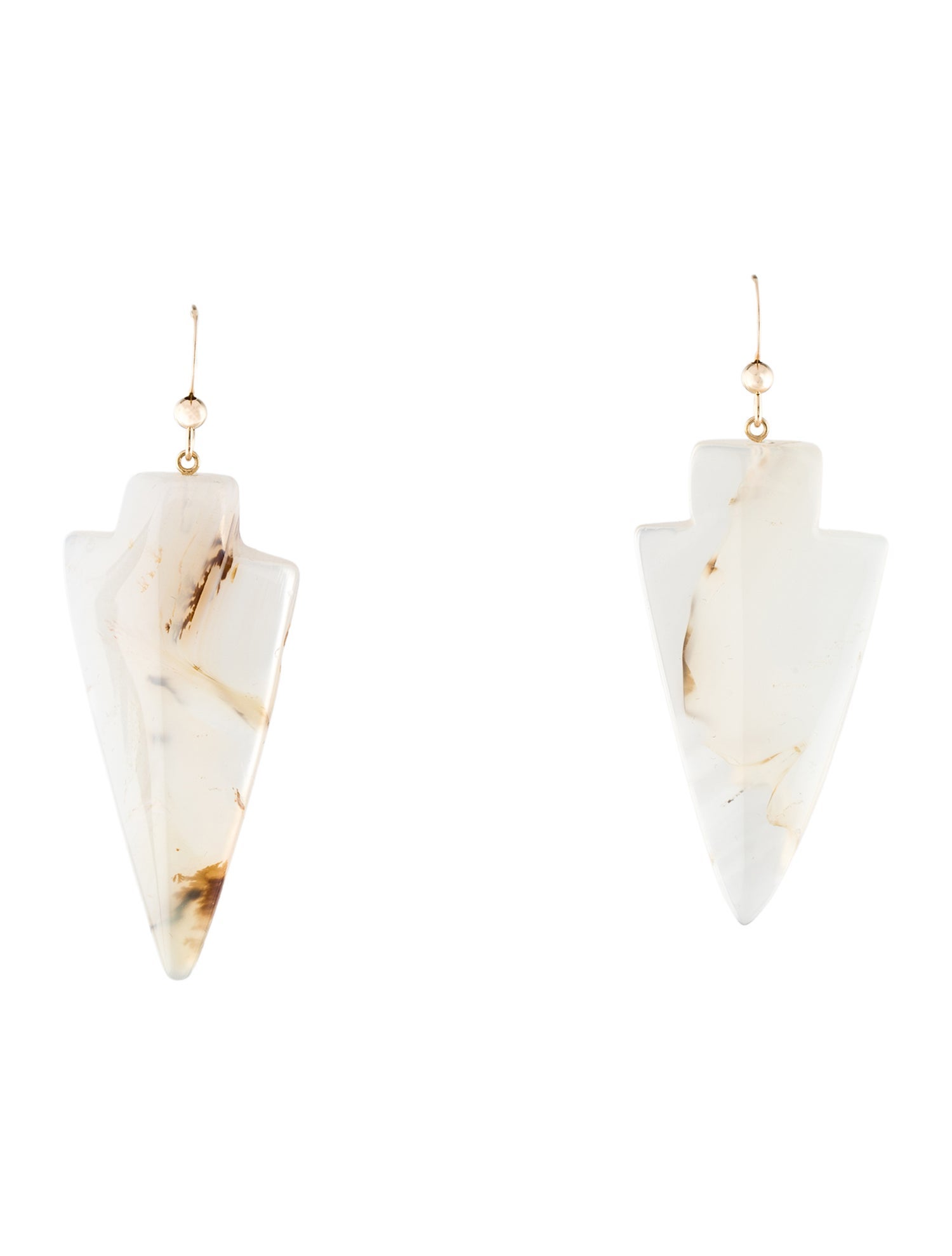 Earrings 14K Agate Drop