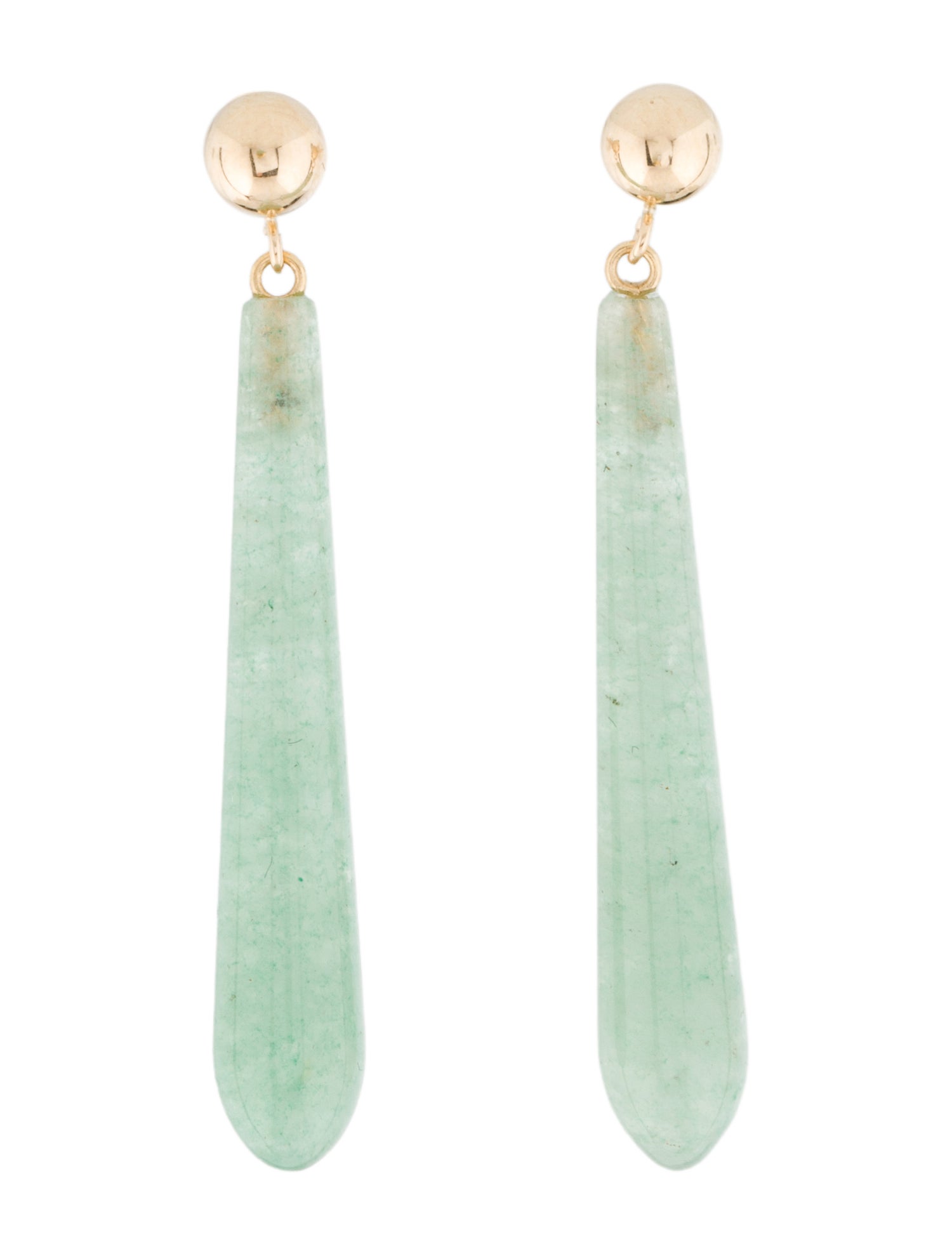 Earrings 14K Aventurine Quartz Drop Earrings
