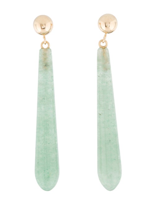 Earrings 14K Aventurine Quartz Drop Earrings