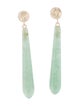 Earrings 14K Aventurine Quartz Drop Earrings