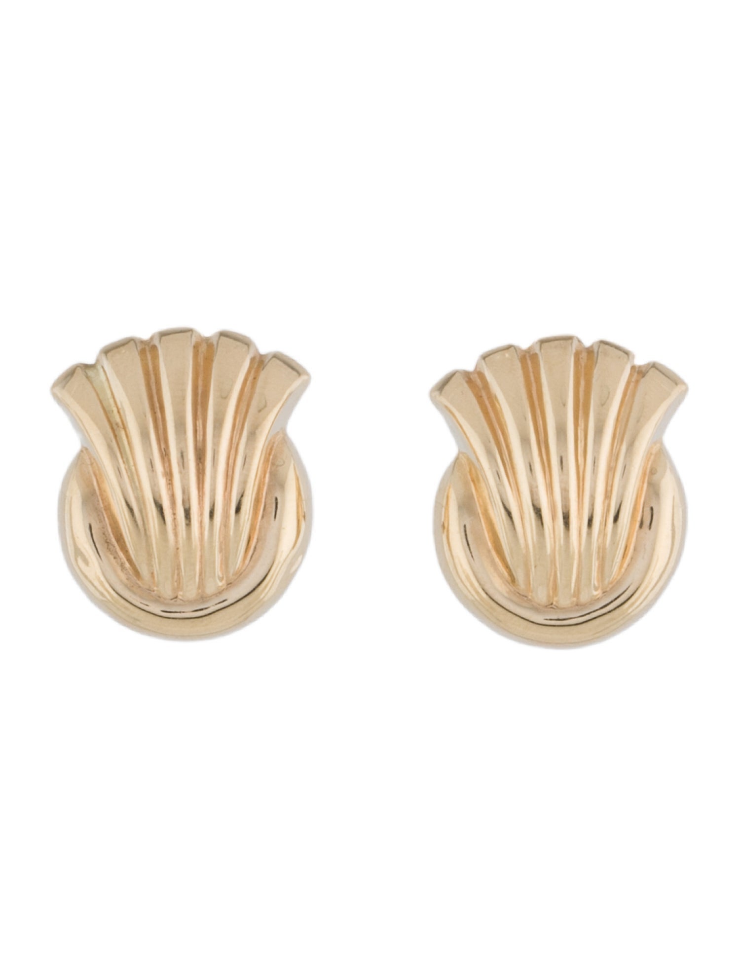 Earrings 14K Textured Earclip Earrings