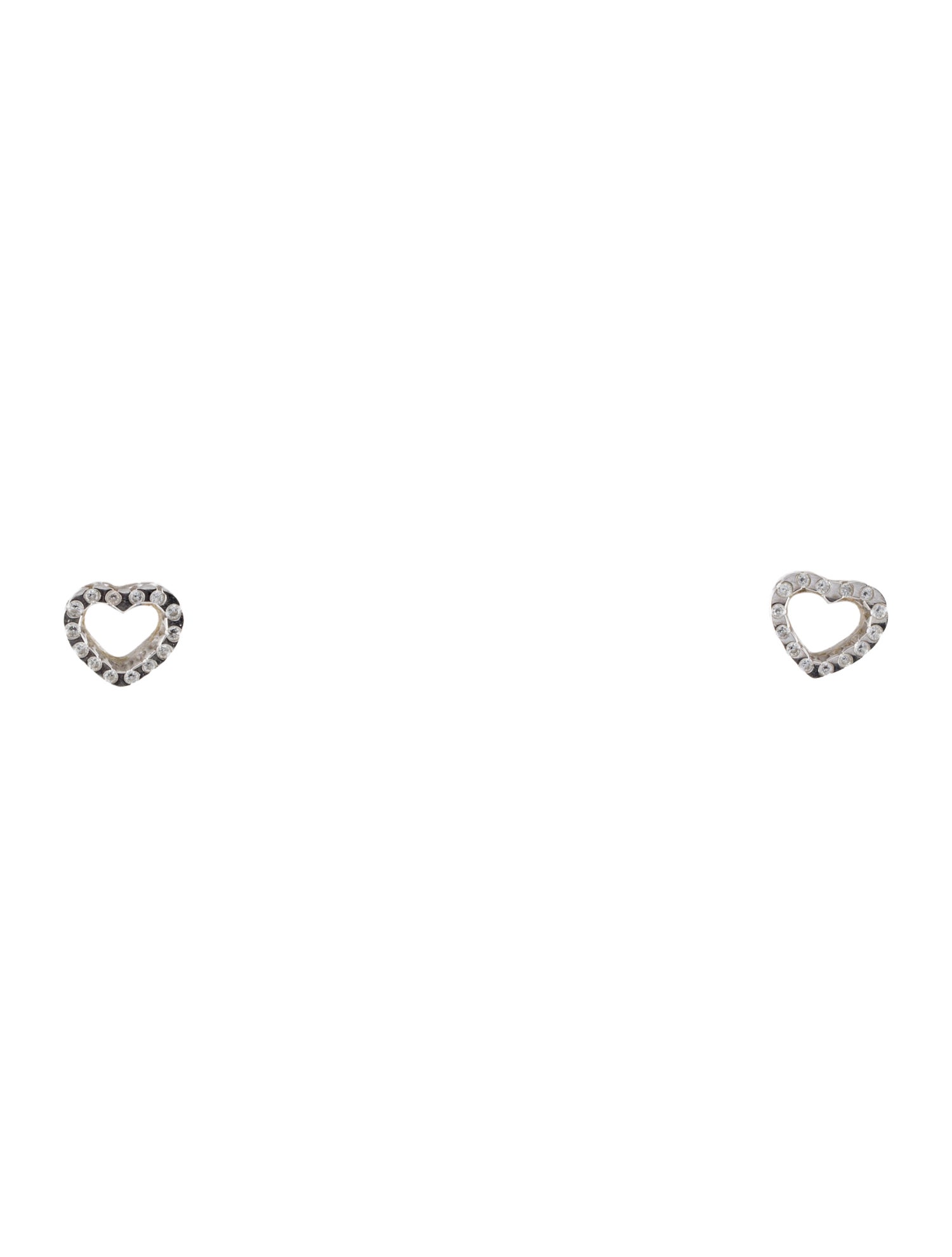 Earrings 14K Diamond Heart Stud Earrings