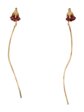 Earrings 14K Garnet Drop Earrings