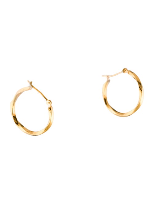 Earrings 14K Twisted Hoop Earrings