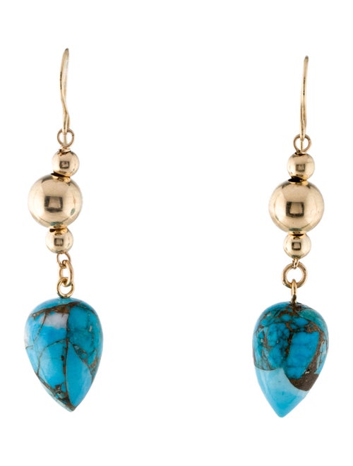 Earrings 14K Composite Turquoise Drop Earrings