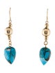 Earrings 14K Composite Turquoise Drop Earrings