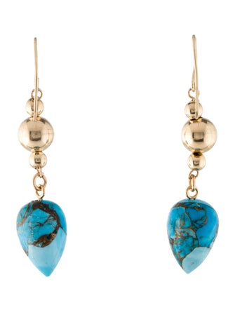 Earrings 14K Composite Turquoise Drop Earrings