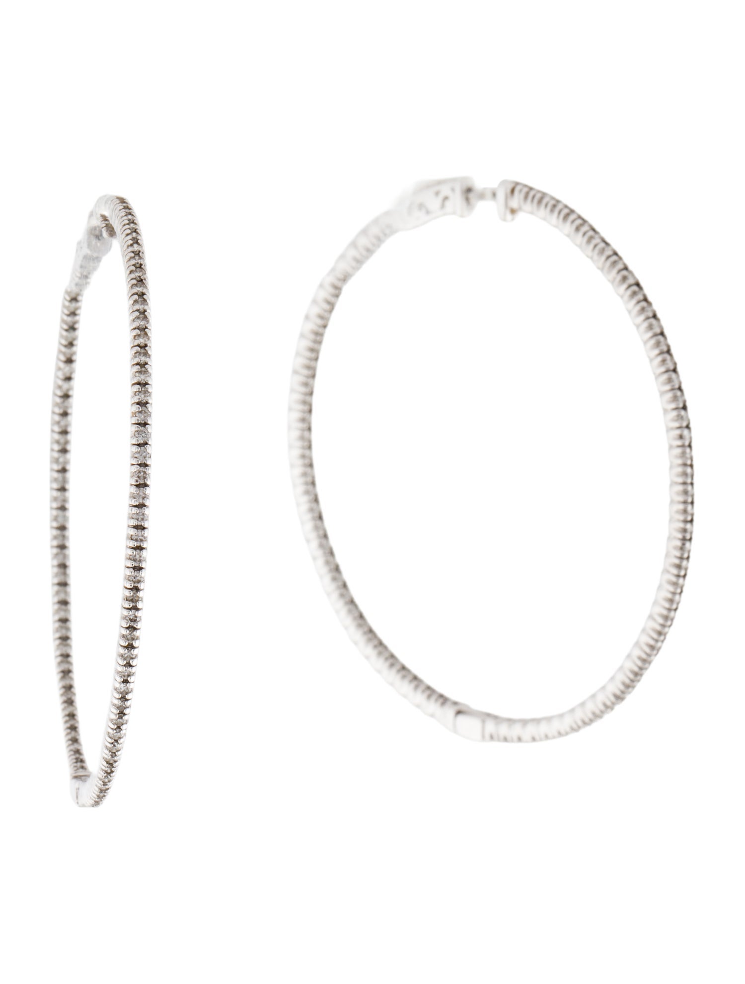 Earrings 14K 1.24ctw Diamond Inside-Out Hoop Earrings