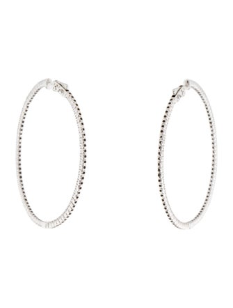 Earrings 14K 1.24ctw Diamond Inside-Out Hoop Earrings