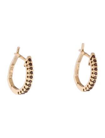 Earrings 14K Diamond Huggie Earrings