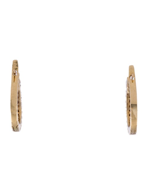 Earrings 14K Diamond Huggie Earrings