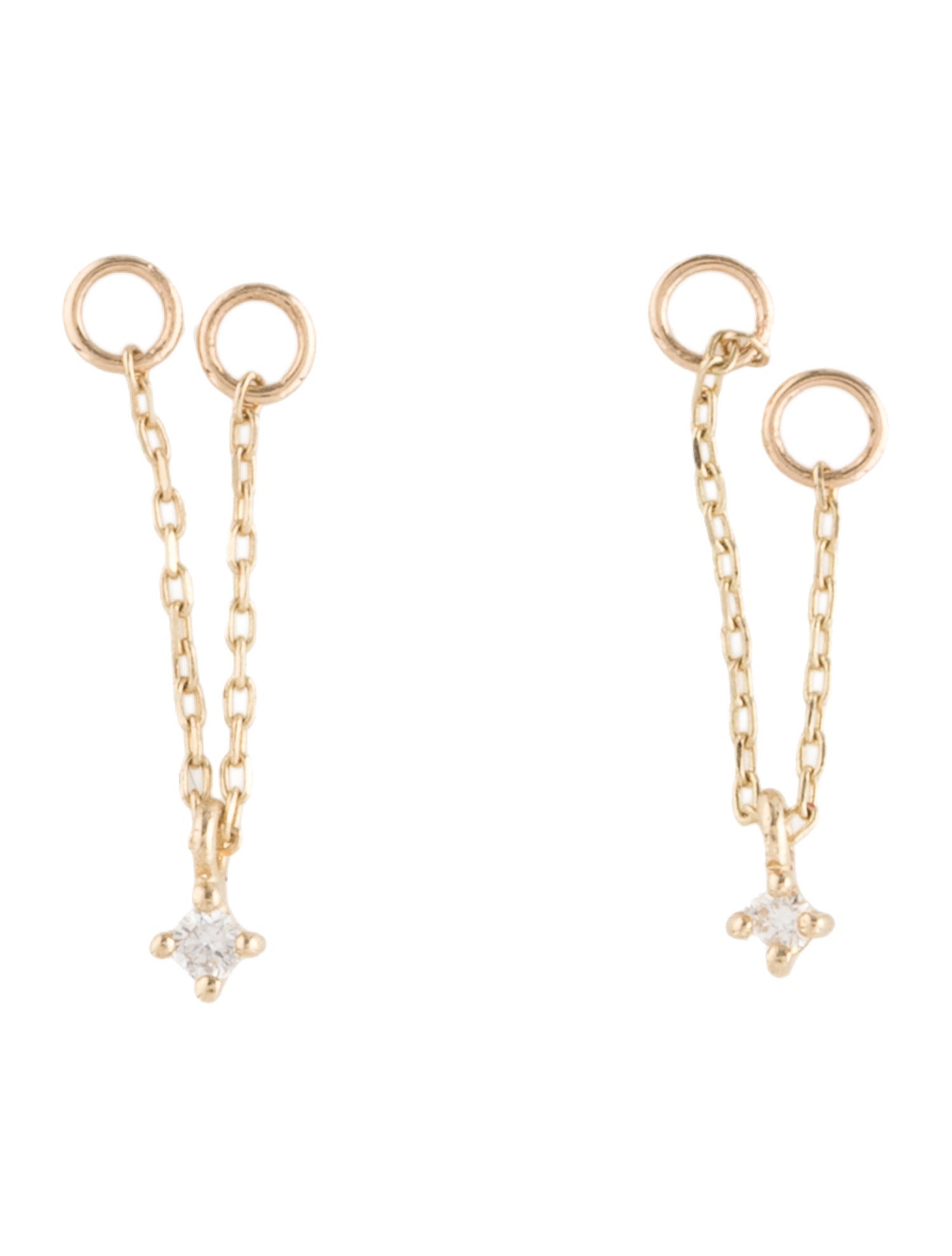 Earrings 14K Diamond Chain Earring Enhancers