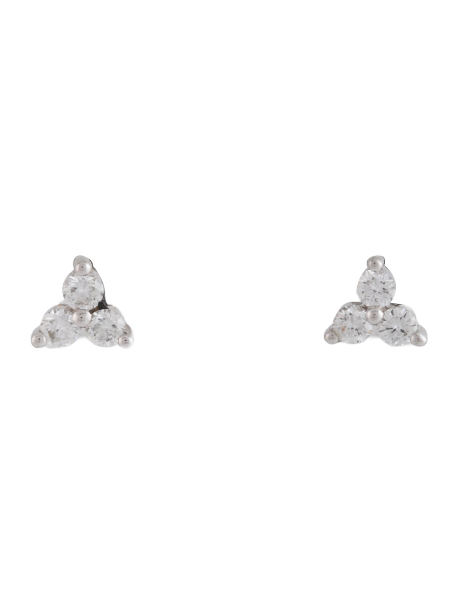 Earrings 14K Diamond Trinity Stud