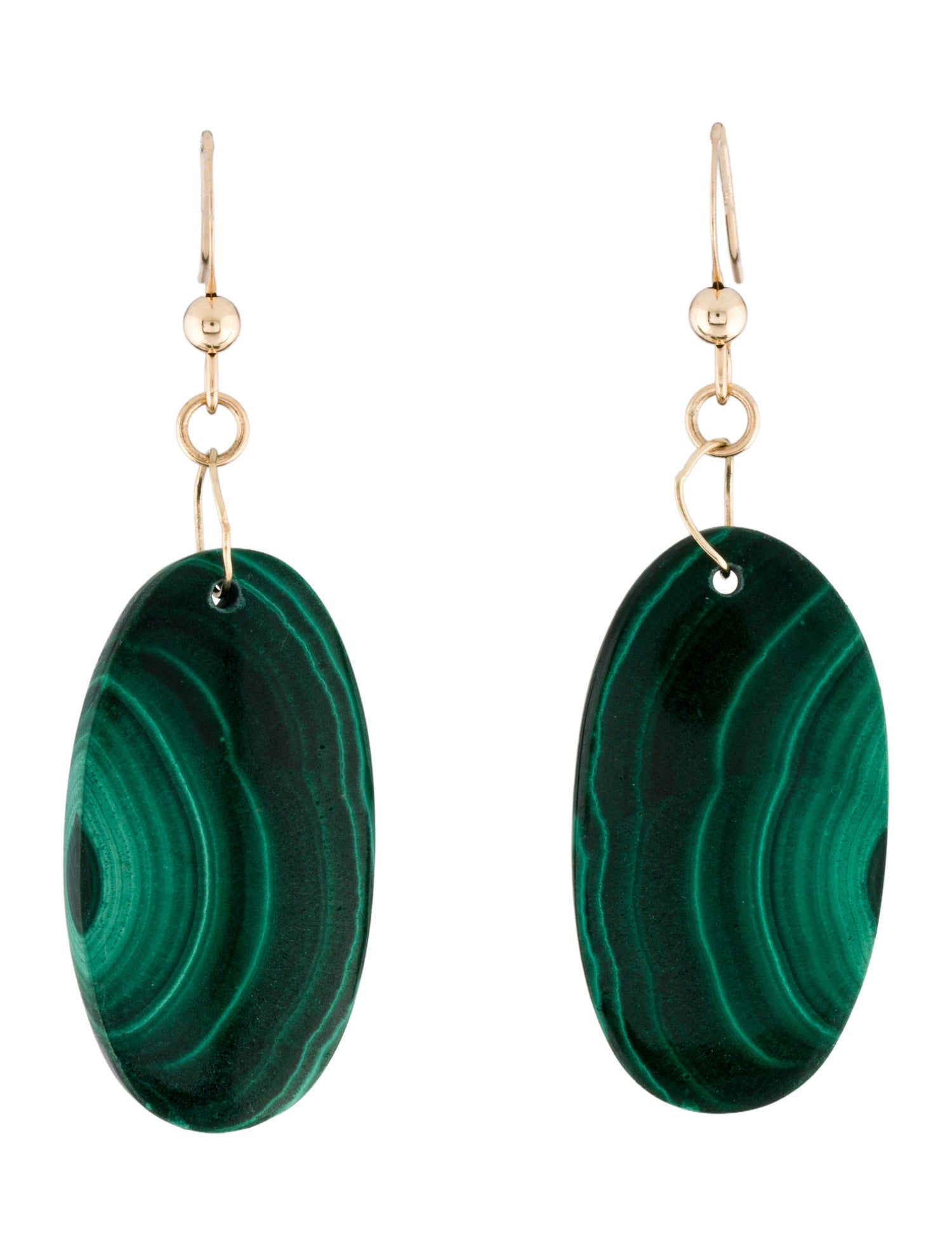 Earrings 14K Malachite Drop Earring