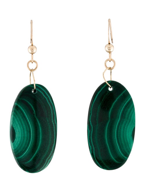 Earrings 14K Malachite Drop Earring