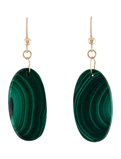 Earrings 14K Malachite Drop Earring