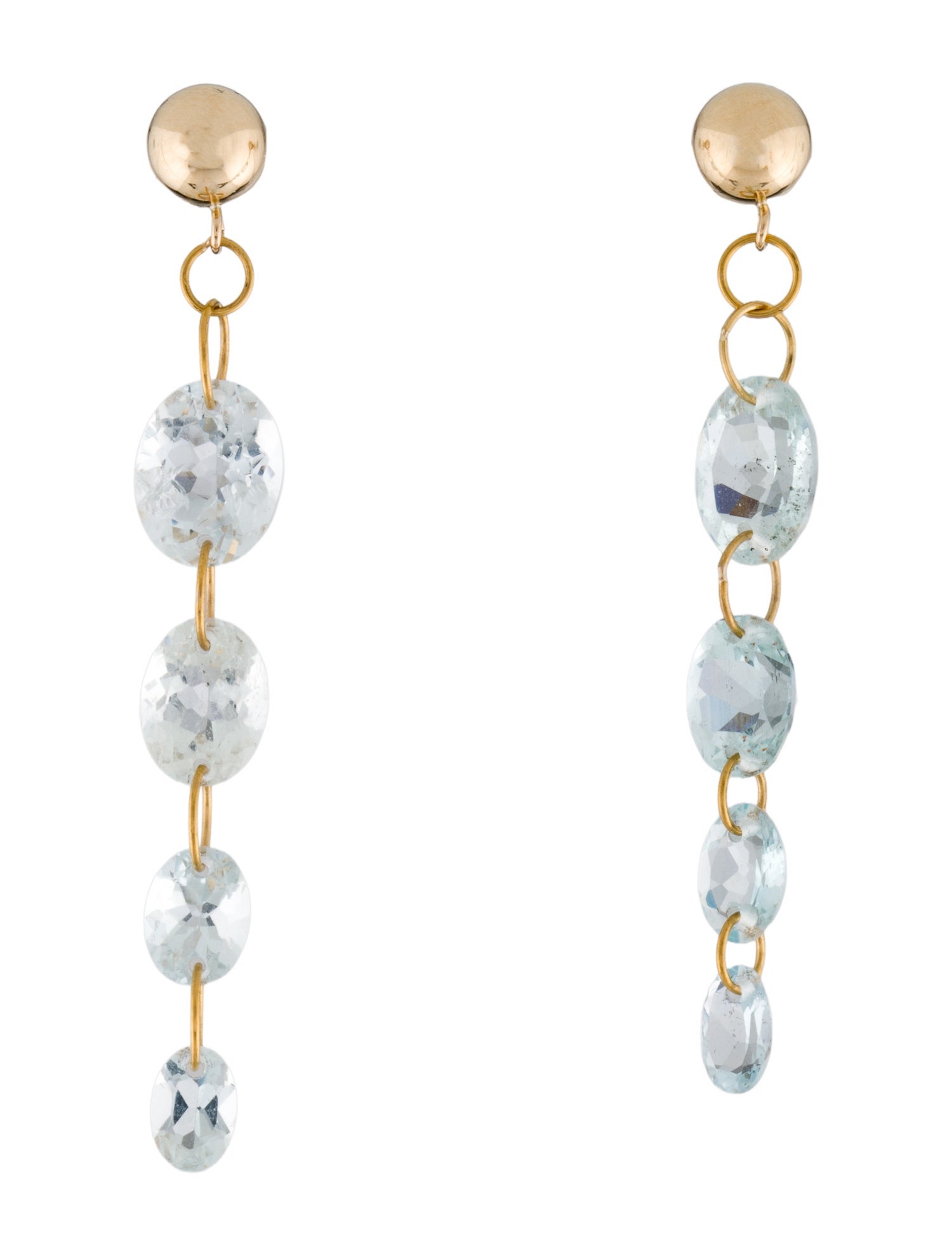 Earrings 14K Aquamarine Drop
