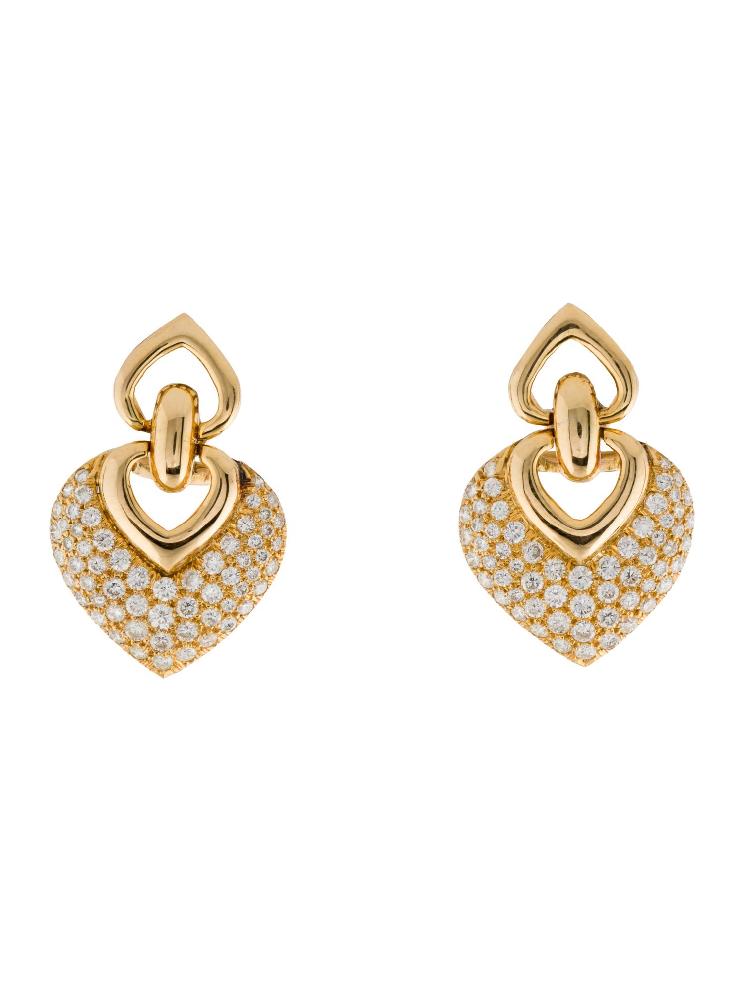 Earrings 14K 2.61ctw Diamond Door Knocker Earrings